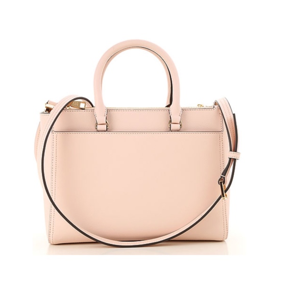 New Authentic TORY BURCH Robinson Double-Zip Leather Tote - Picture 5 of 8